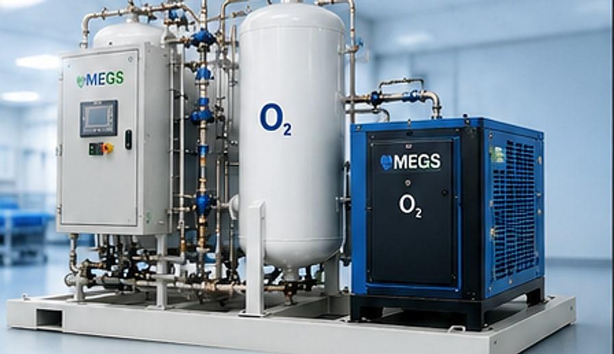 Centrale de production d'oxygène médical installée en environnement hospitalier